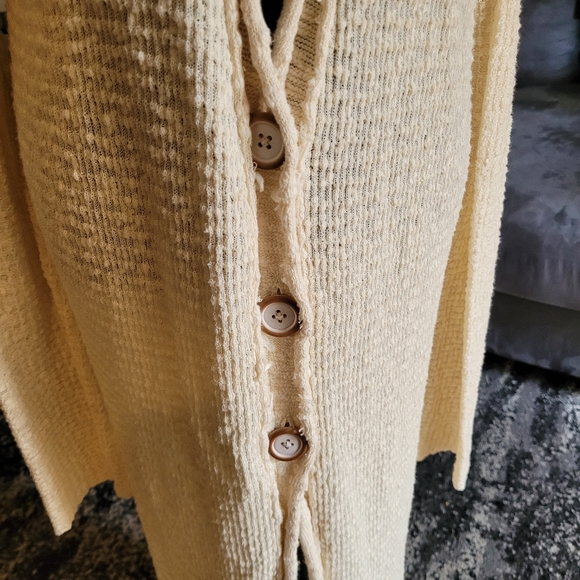 Free People Cream Long Cardigan - Picture 11 of 16